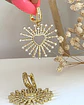 Aros Corazón Rayos Circones Gold  - Miniatura 3