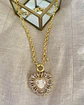 Collar maxi Corazón Virgen Nácar cristales gold  - Miniatura 4