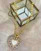 Collar maxi Corazón Virgen Nácar cristales gold  - Miniatura 8