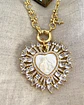 Collar maxi Corazón Virgen Nácar cristales gold  - Miniatura 9