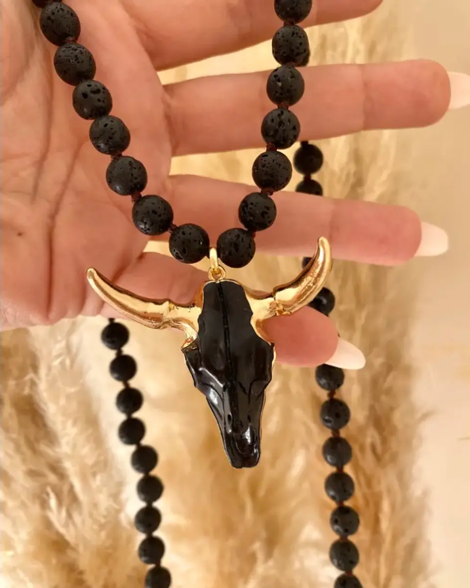 Collar XL Cabeza de Toro Black 2