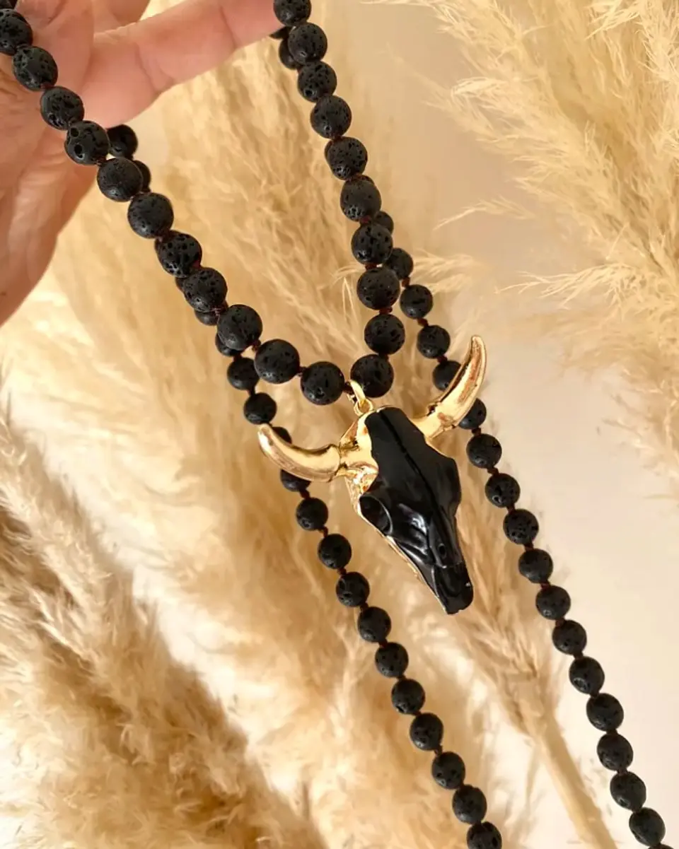 Collar XL Cabeza de Toro Black 3