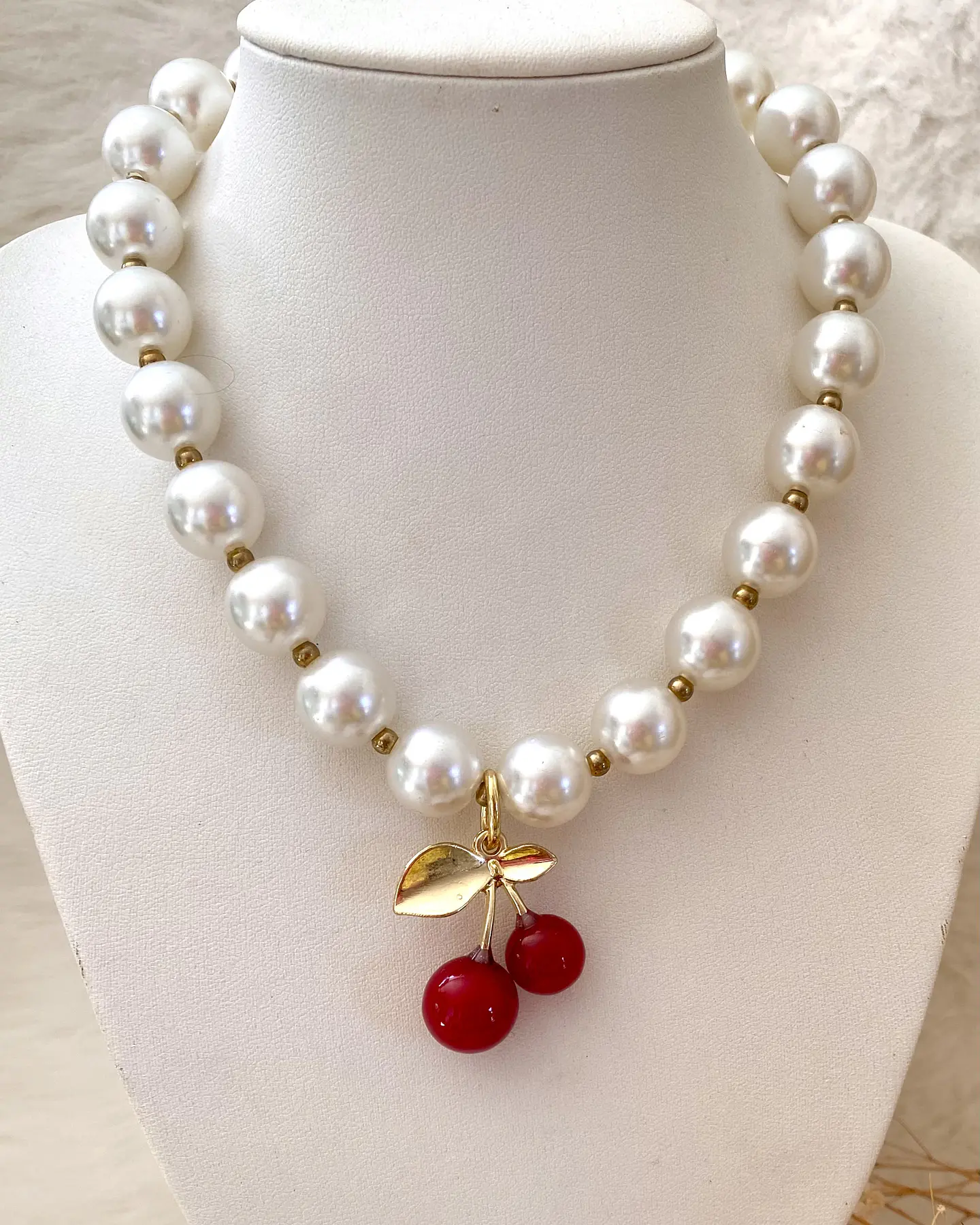 Collar Cherry Perlas Gold 1