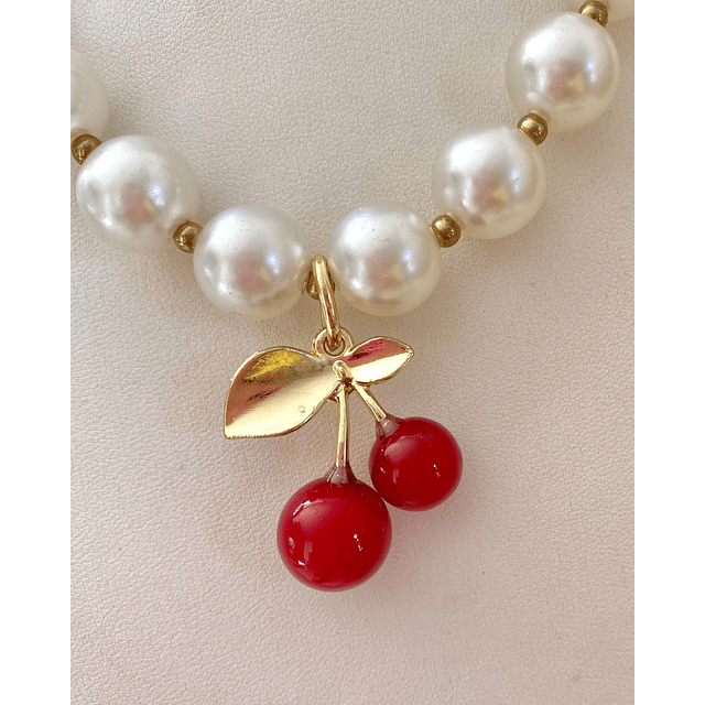 Collar Cherry Perlas Gold