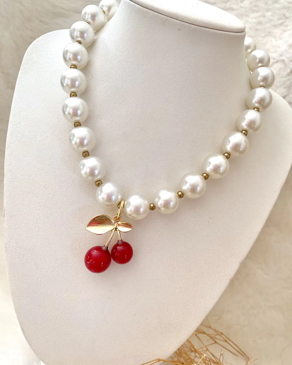Collar Cherry Perlas Gold 3