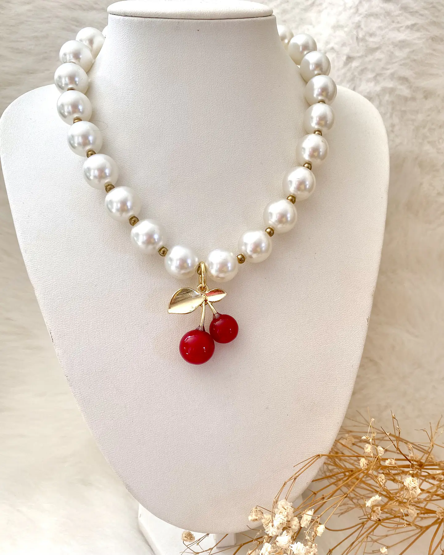 Collar Cherry Perlas Gold 4