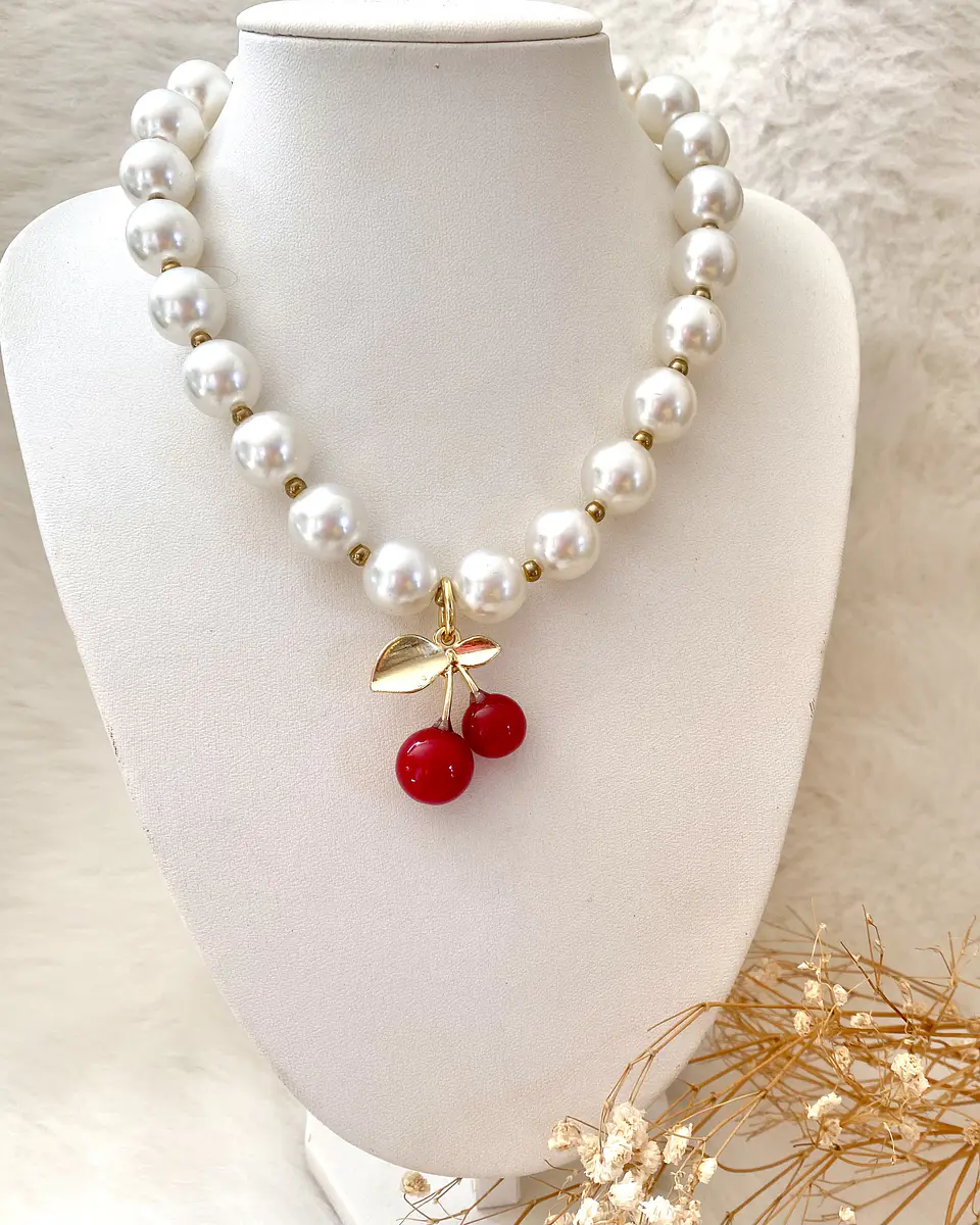 Collar Cherry Perlas Gold 4