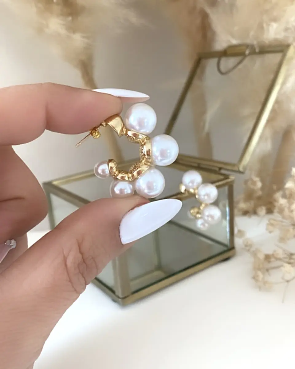 Aros Amelia Perlas gold 5