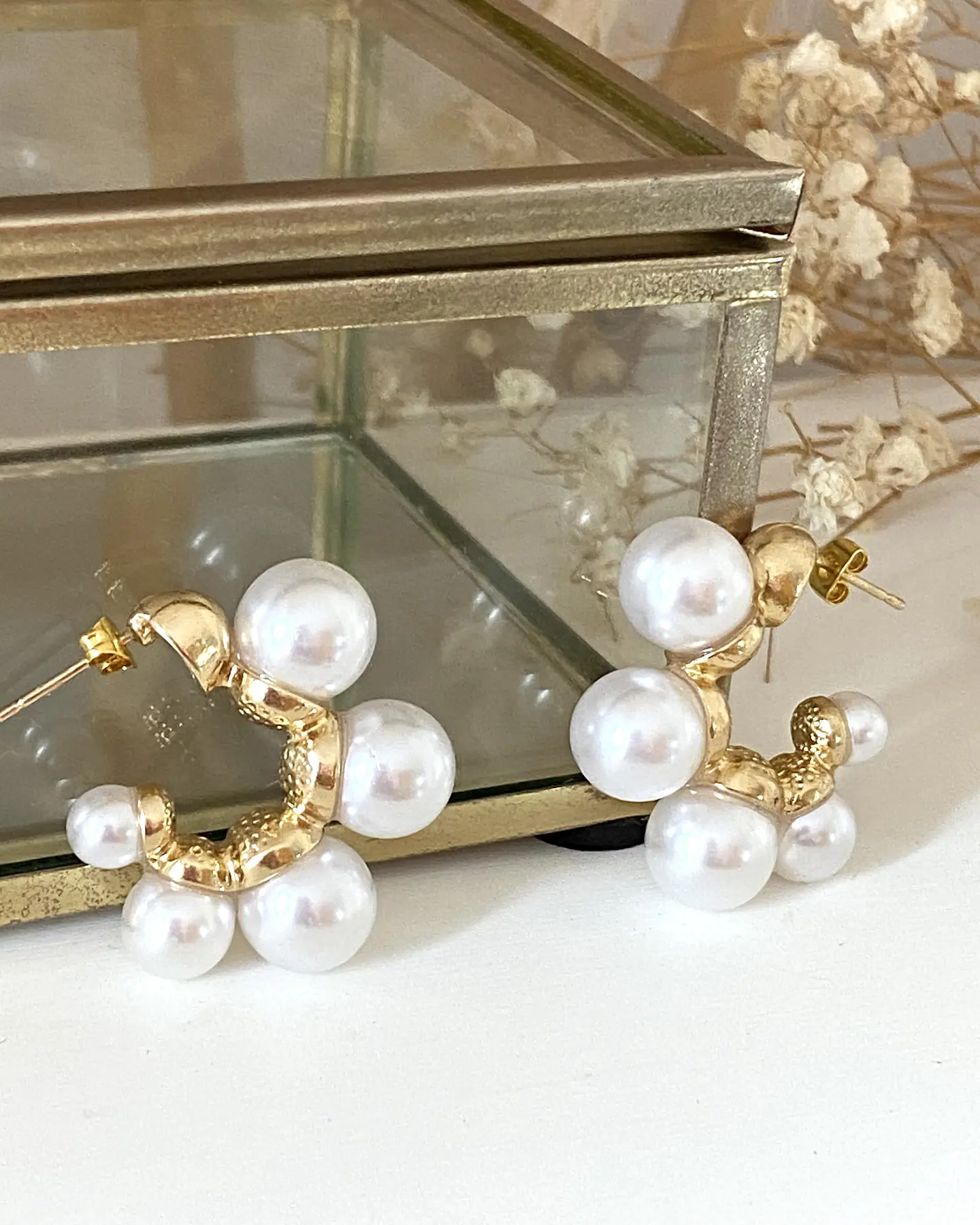 Aros Amelia Perlas gold 1