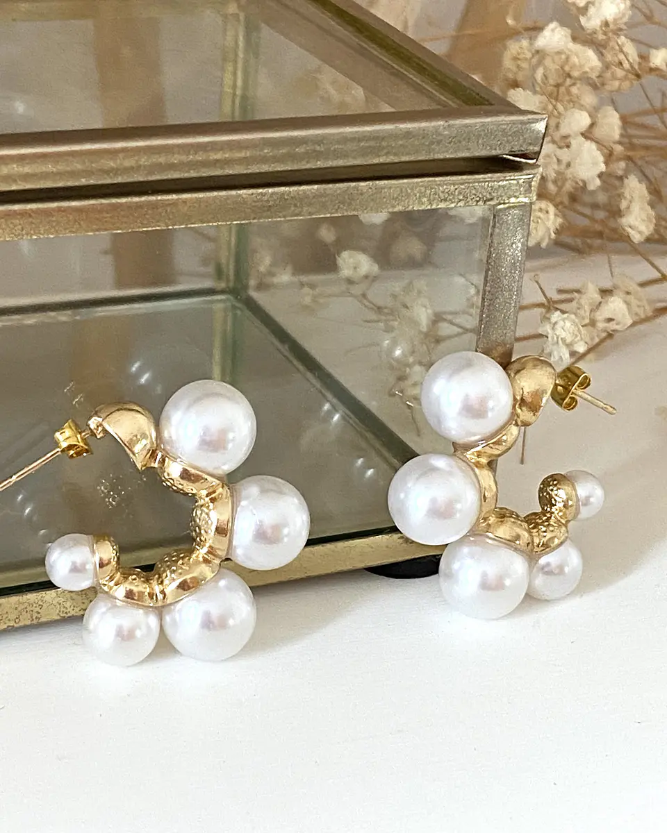 Aros Amelia Perlas gold 1