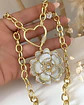 Collar Maxi Camelia Nácar Conector Corazón gold - Miniatura 6