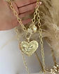 Collar XL Maxi Corazon Martillado maxi eslabones gold  - Miniatura 6