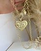 Collar XL Maxi Corazon Martillado maxi eslabones gold  - Miniatura 7