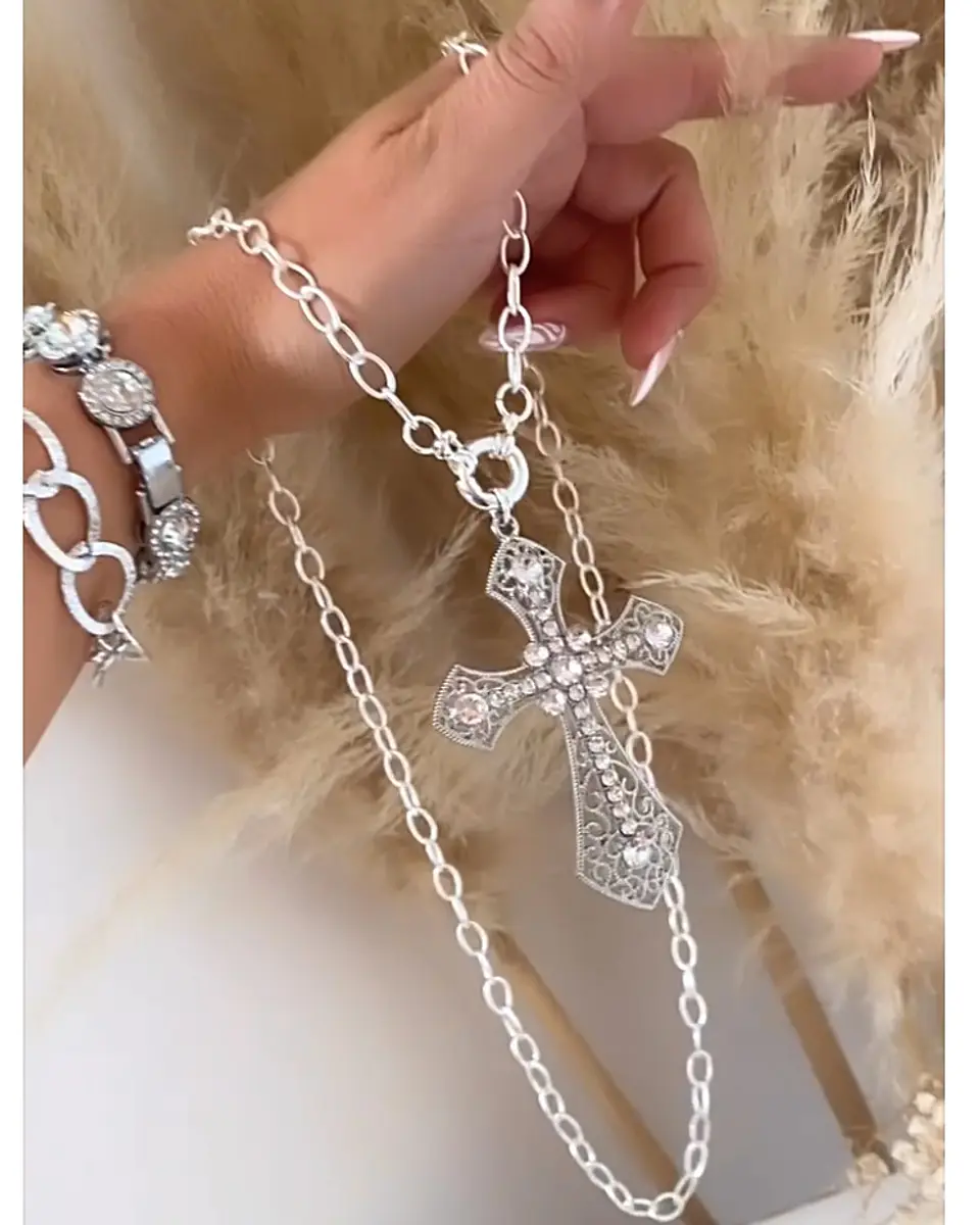 Collar XL Maxi Cruz Circones Silver  5