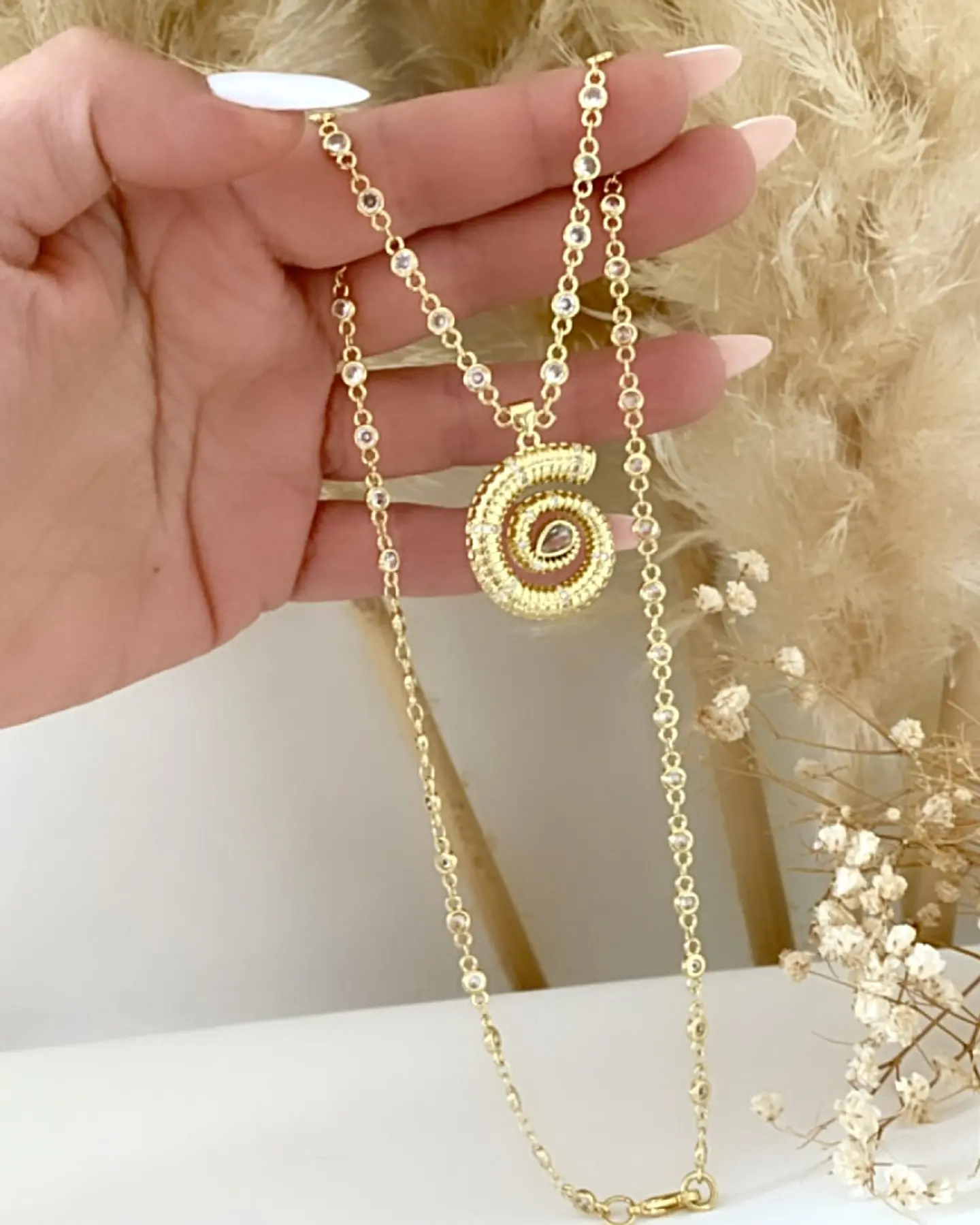 Collar Caracola con Cadena Circones Gold 7