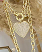 Collar Corazón Circones punto de luz Gold   - Miniatura 3