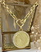 Collar Medallón Padre Nuestro Circones eslabones rolo gold - Miniatura 1