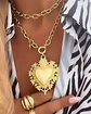 Collar XL Maxi Corazon Barroco Punto luz Gold - Miniatura 8