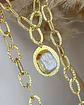 Collar Maxi medallón Nácar Maxi Eslabones Martillados gold - Miniatura 4