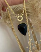 Collar Gota Onyx facetado gold - Miniatura 2