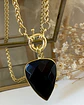 Collar Gota Onyx facetado gold - Miniatura 1