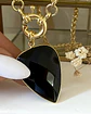 Collar Gota Onyx facetado gold - Miniatura 7