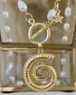 Collar Caracola  Perlas de Río gold - Miniatura 5