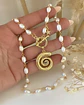 Collar Caracola  Perlas de Río gold - Miniatura 7