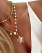 Collar XL Estrella Cuarzo Tornasol con  Perlas de río - Miniatura 1