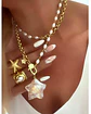 Collar XL Estrella Cuarzo Tornasol con  Perlas de río - Miniatura 5