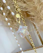 Collar XL Estrella Cuarzo Tornasol con  Perlas de río - Miniatura 9