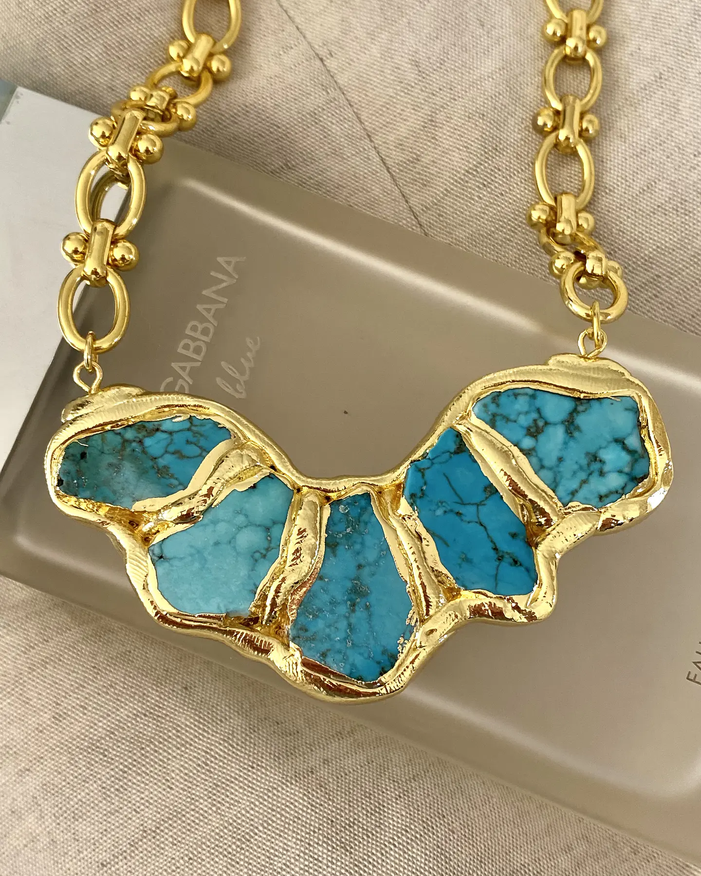 Collar Marina Turquesa Gold  2