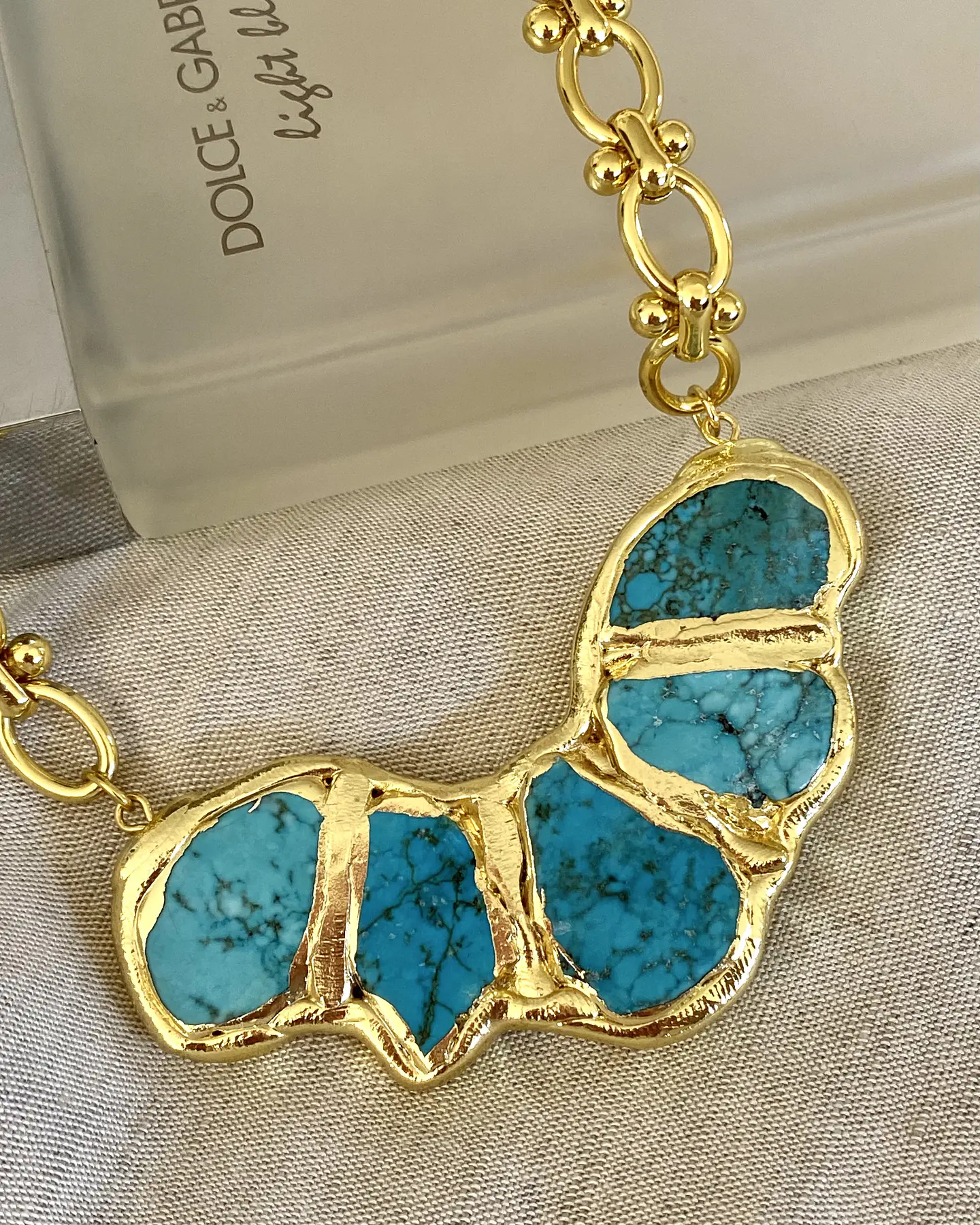 Collar Marina Turquesa Gold  4