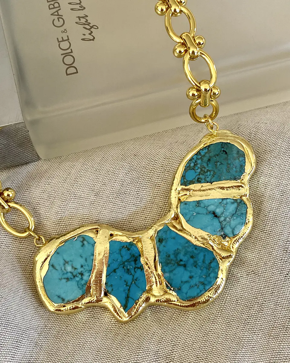 Collar Marina Turquesa Gold  4