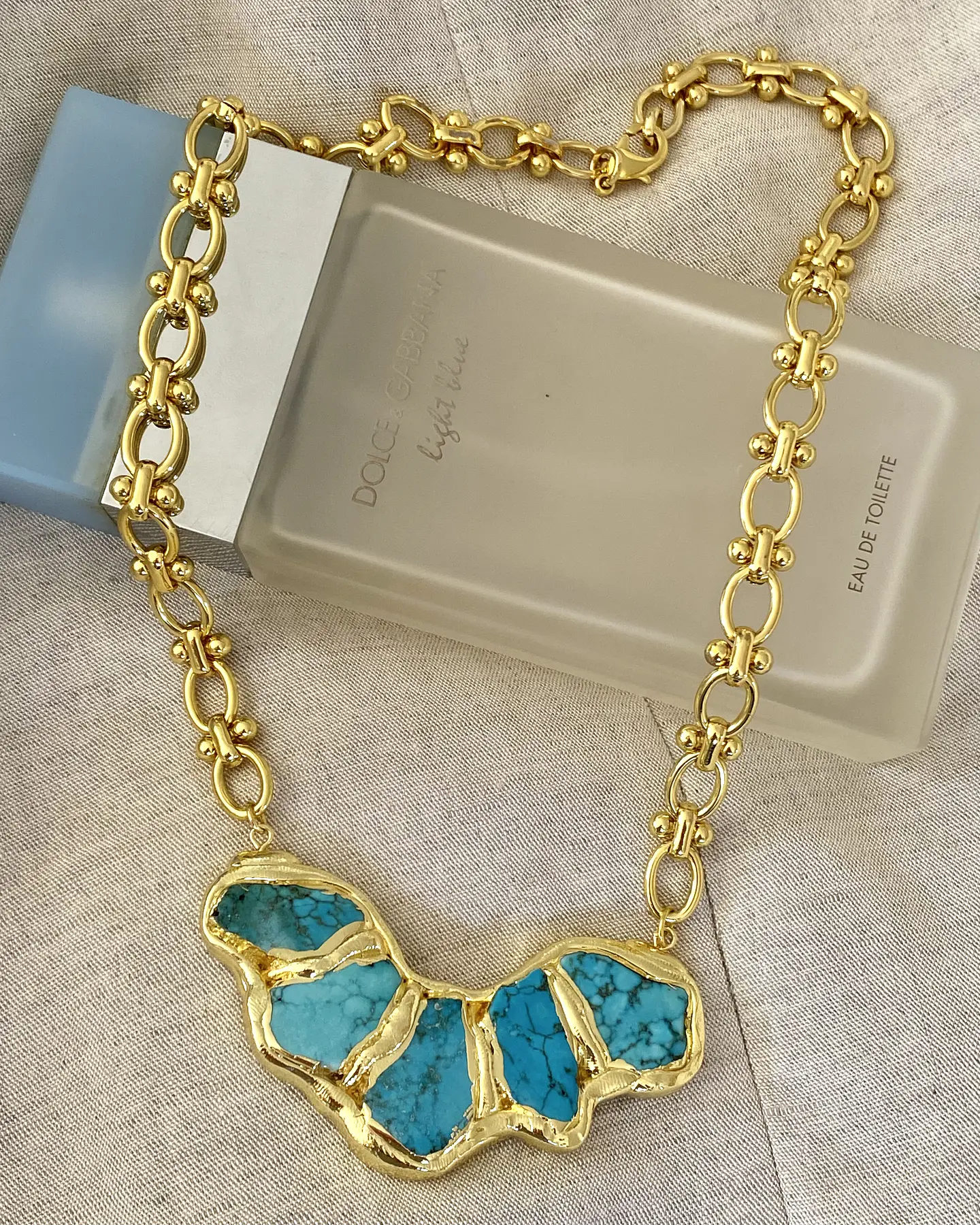 Collar Marina Turquesa Gold  6