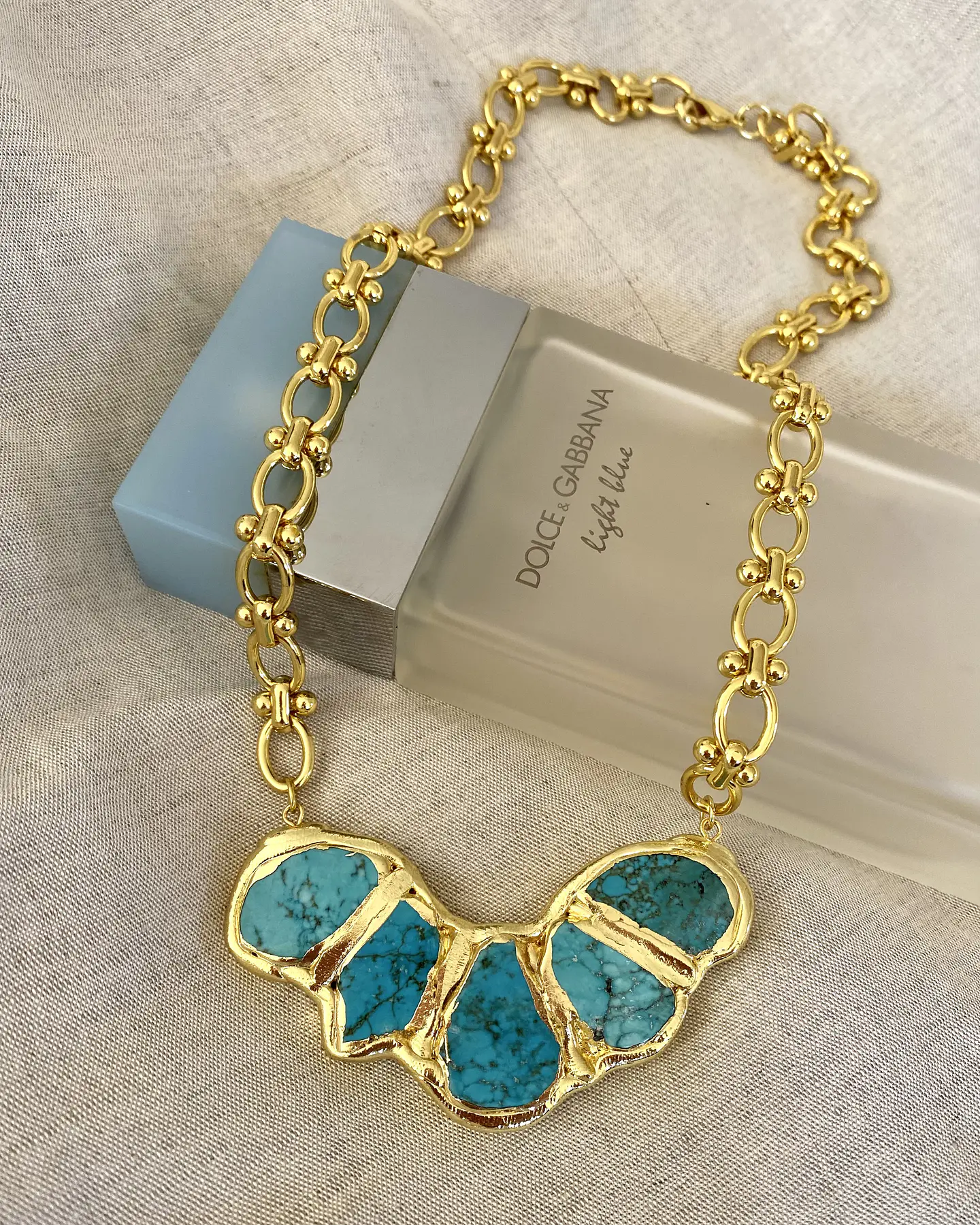 Collar Marina Turquesa Gold  8