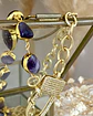 Collar XL Maxi cuarzo Amatistas eslabones broche candado luxury gold - Miniatura 3