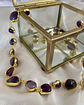 Collar Amatistas Pulidas Corazón Circones Gold - Miniatura 4