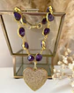 Pulsera Amatistas pulidas Corazón Circones Gold  - Miniatura 5
