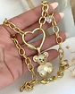 Collar osito Circones Conector Corazón Gold - Miniatura 3