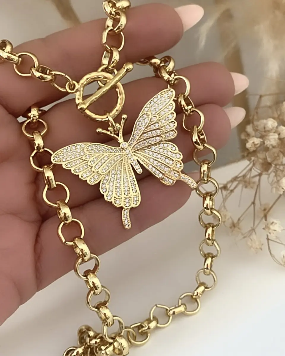 Collar Maxi Mariposa Circones Gold  1
