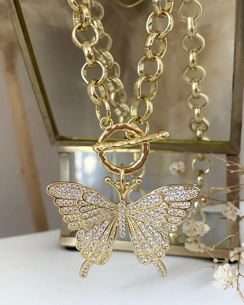 Collar Maxi Mariposa Circones Gold  2