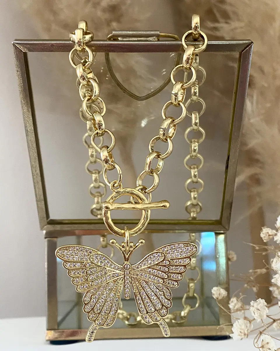 Collar Maxi Mariposa Circones Gold  3