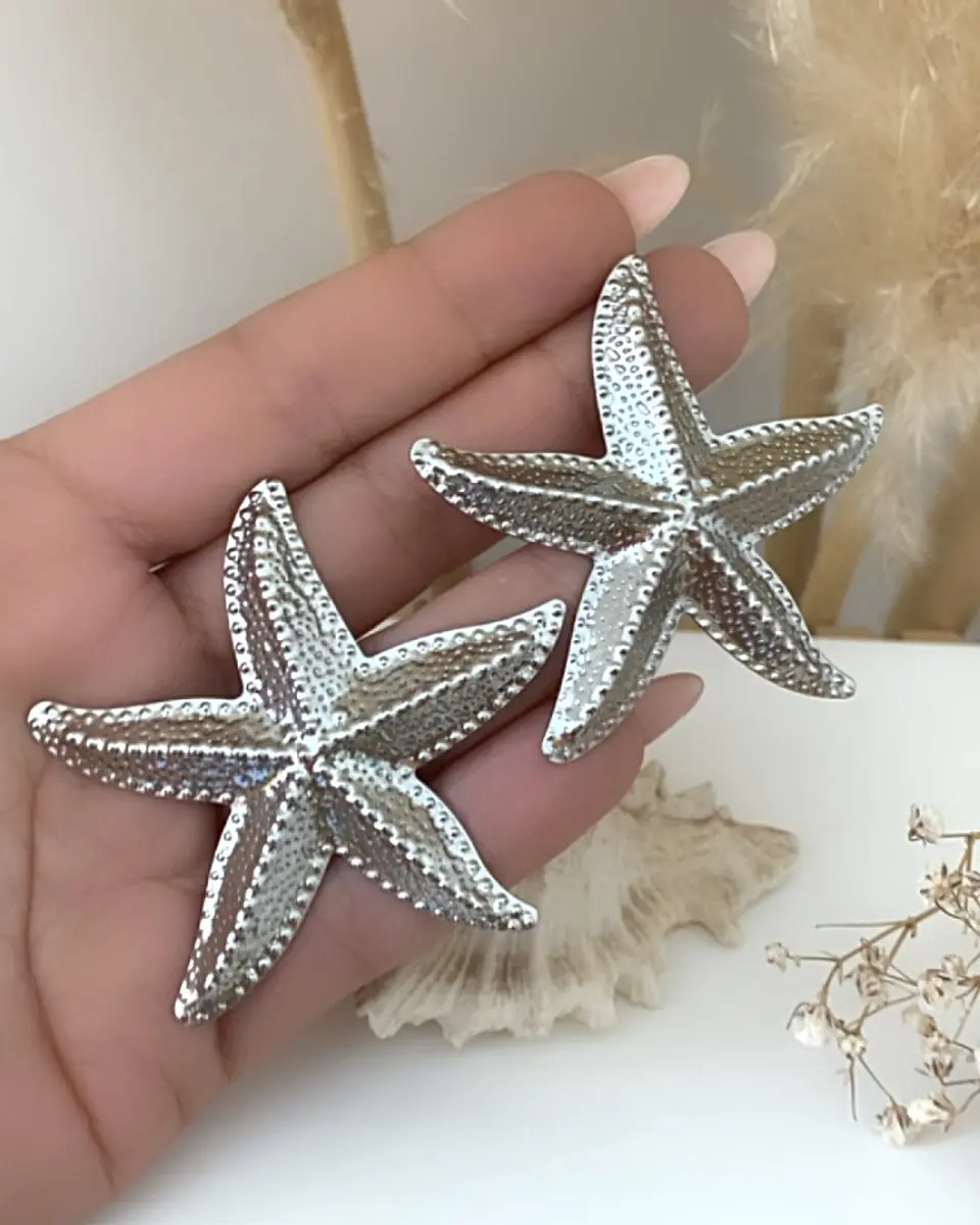 Aros Maxi Estrella de Mar Silver 4