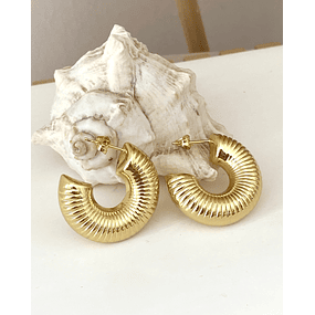 Argollas Texturadas Gold 