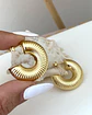 Argollas Texturadas Gold  - Miniatura 2