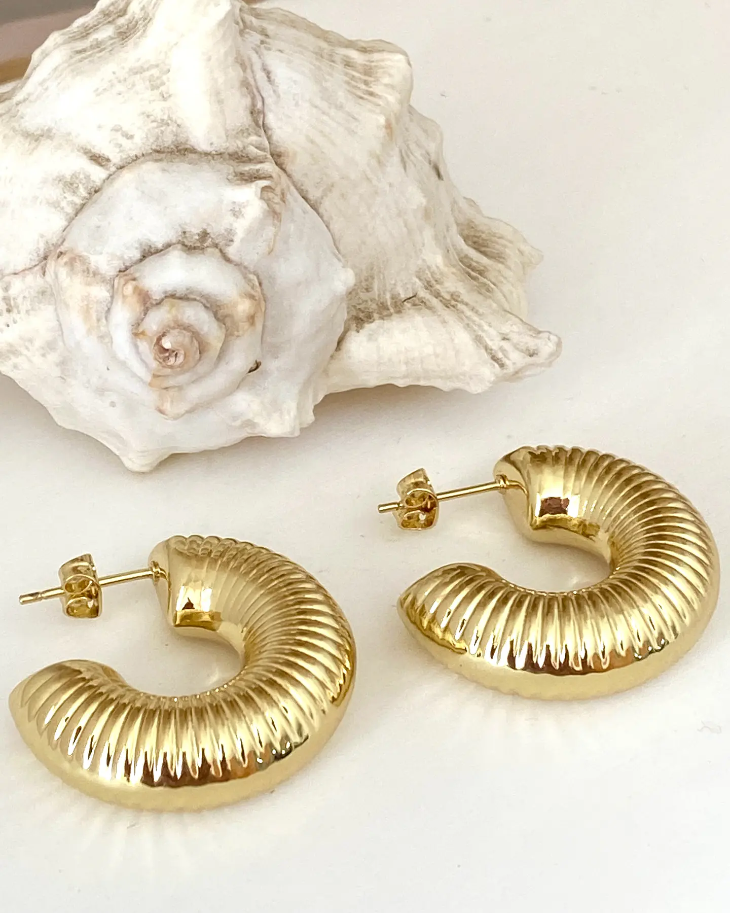 Argollas Texturadas Gold  3