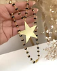 Collar Maxi Estrella Gold eslabones cristal black - Miniatura 4