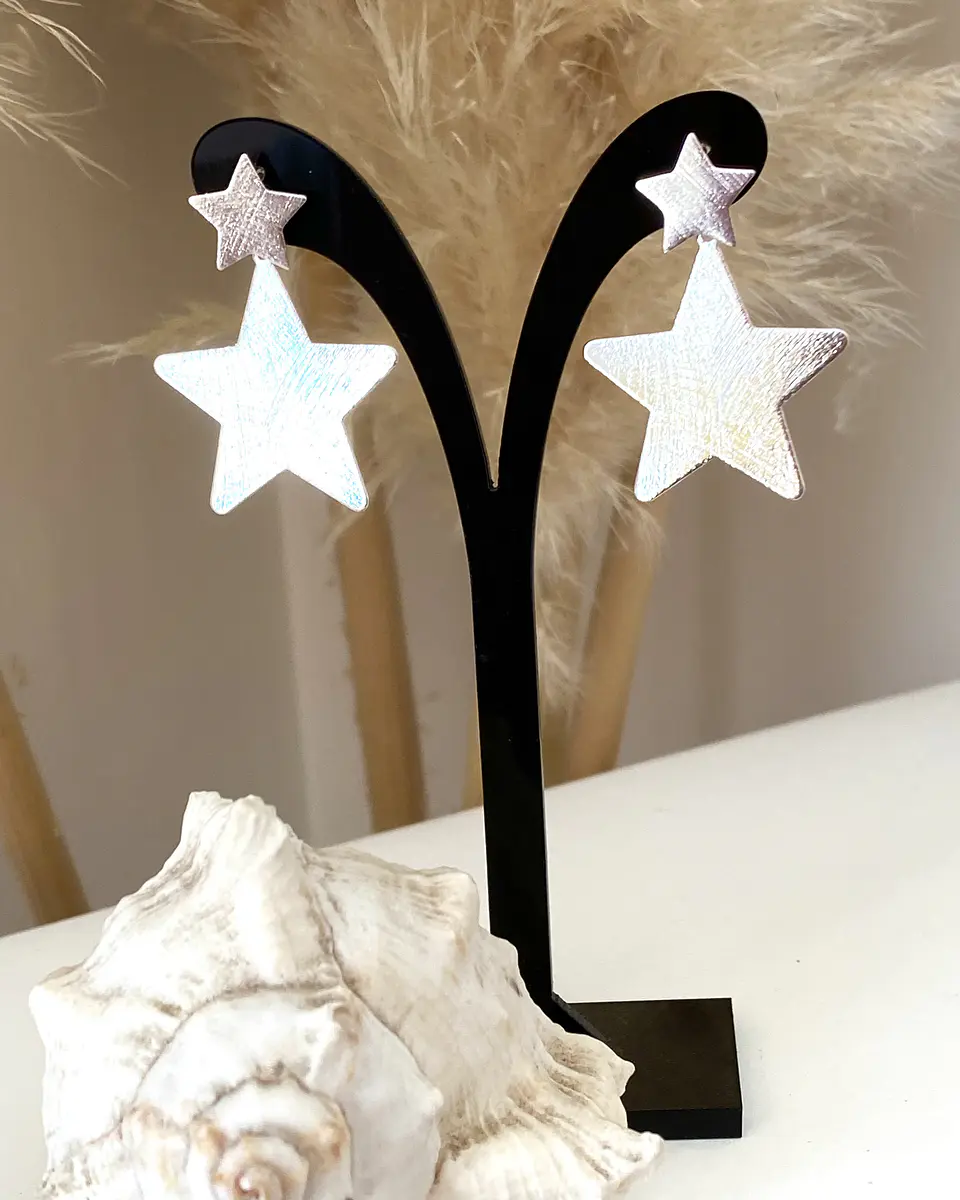 Aros Estrella Doble Silver 1