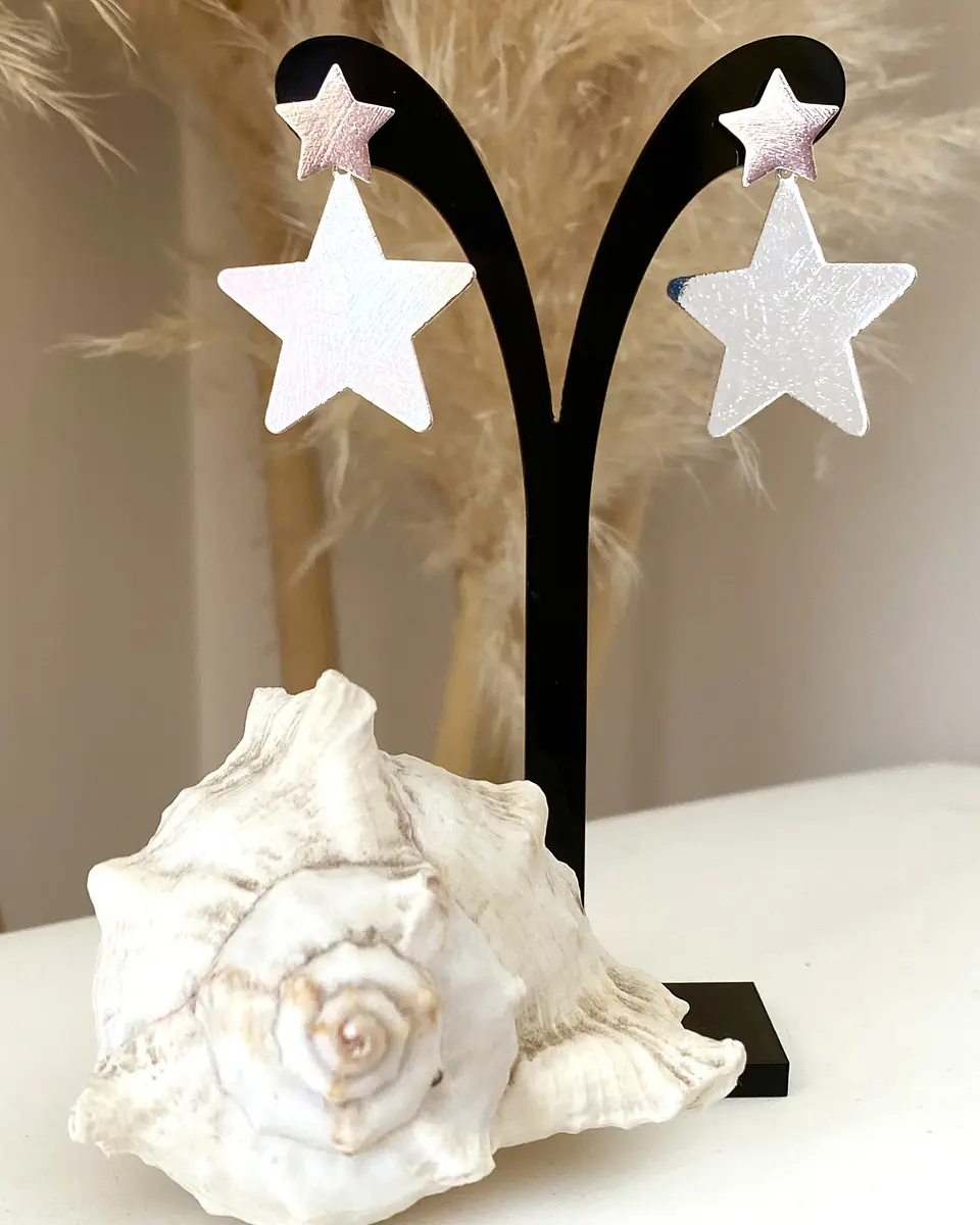 Aros Estrella Doble Silver 3